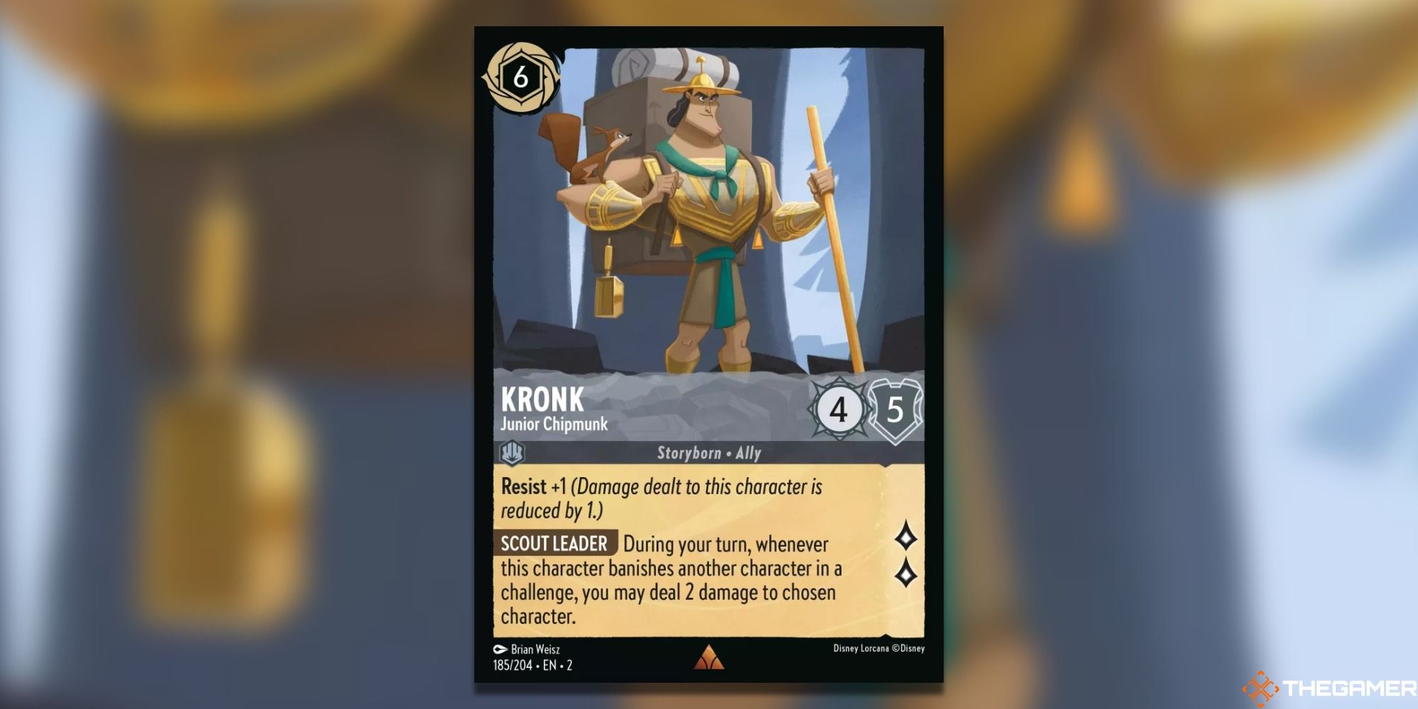 lorcana card kronk junior chipmunk by brian weisz