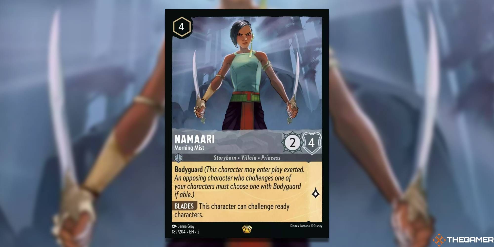 lorcana card namaari morning mist by jenna gray