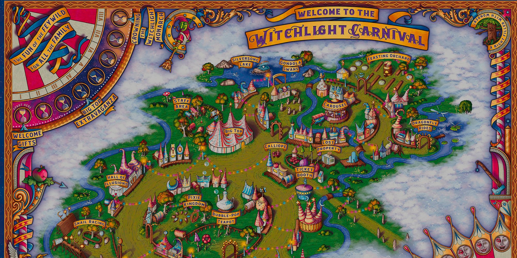 A map of the Witchlight Carnival