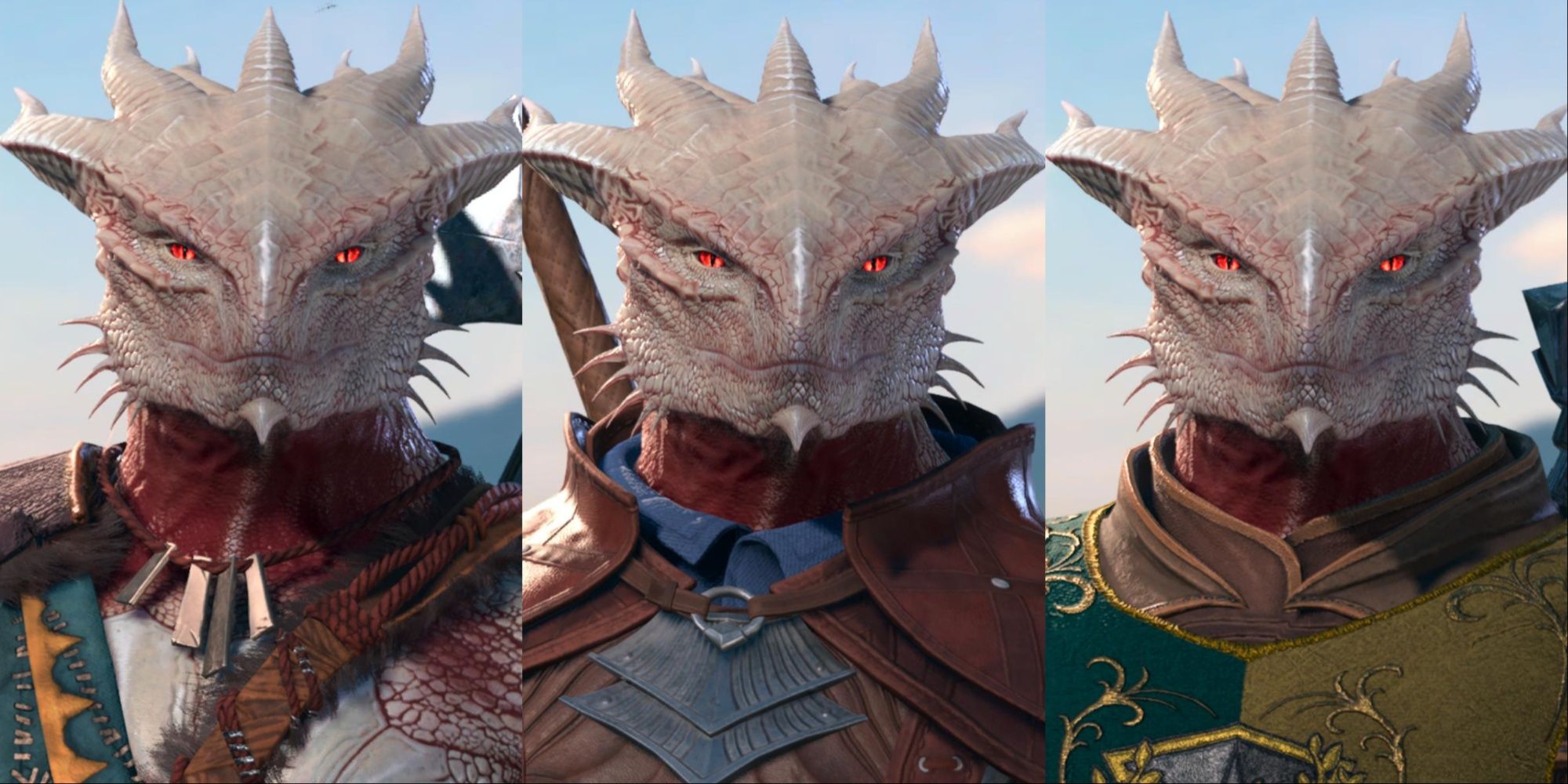 The Dark Urge as a Barbarian, a Fighter, and a Paladin, in Baldur's Gate 3