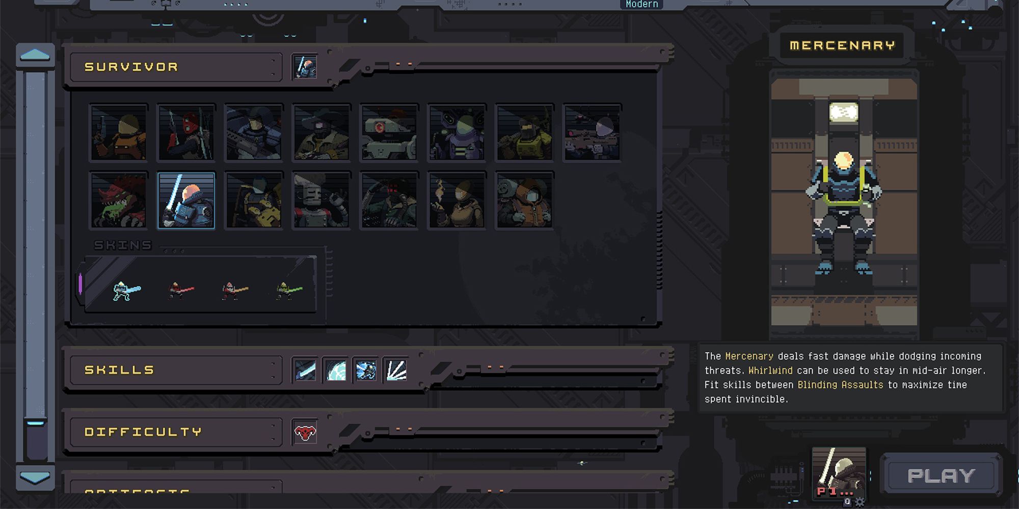 mercenary character select