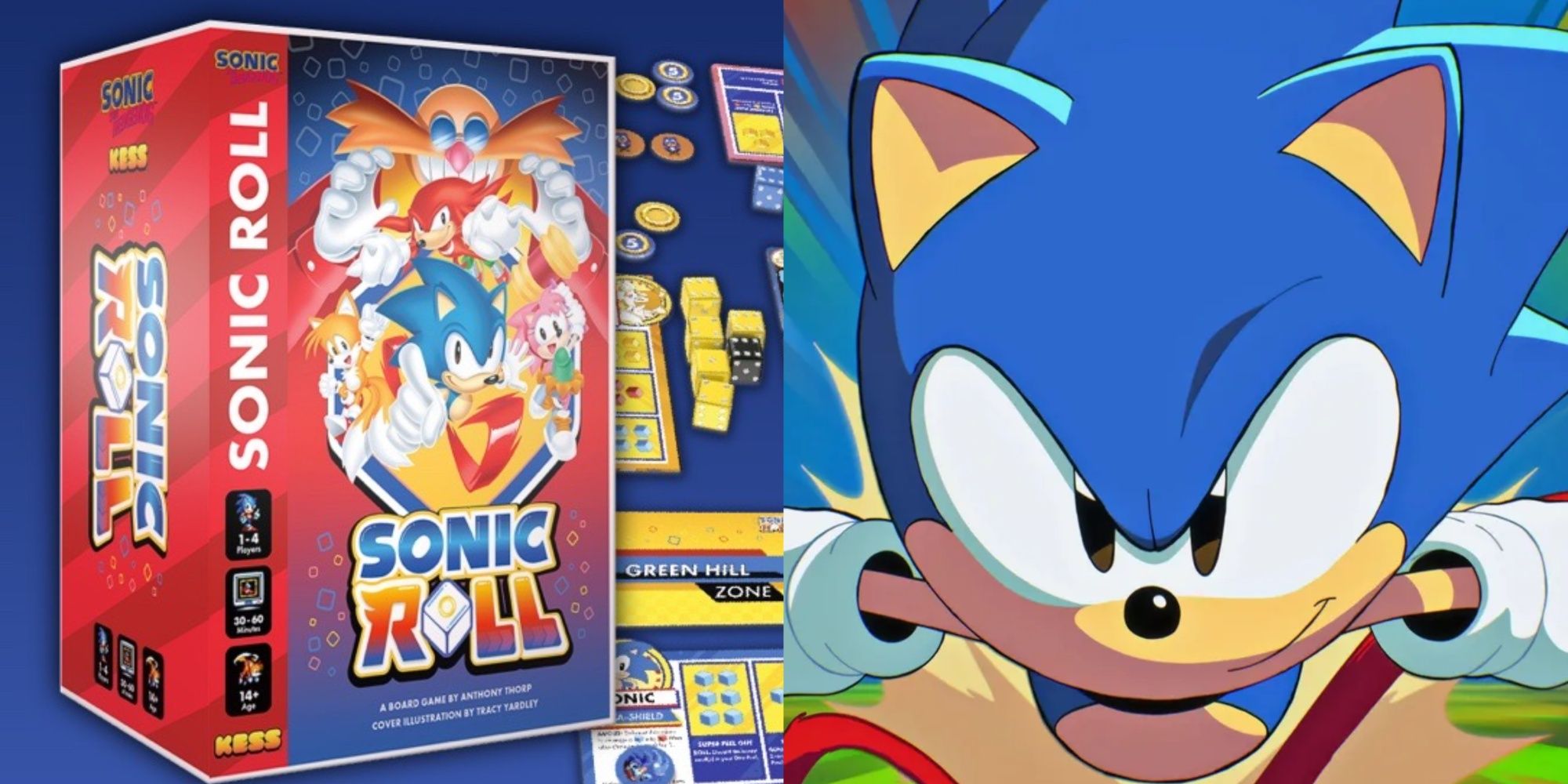 sonic roll, and sonic from a superstars cutscene