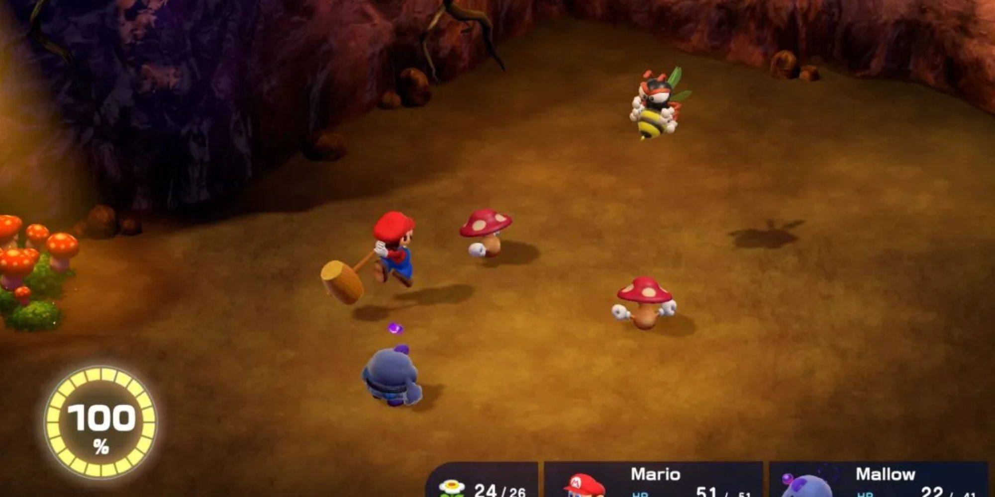 Mario Swinging His Hammer Overhead