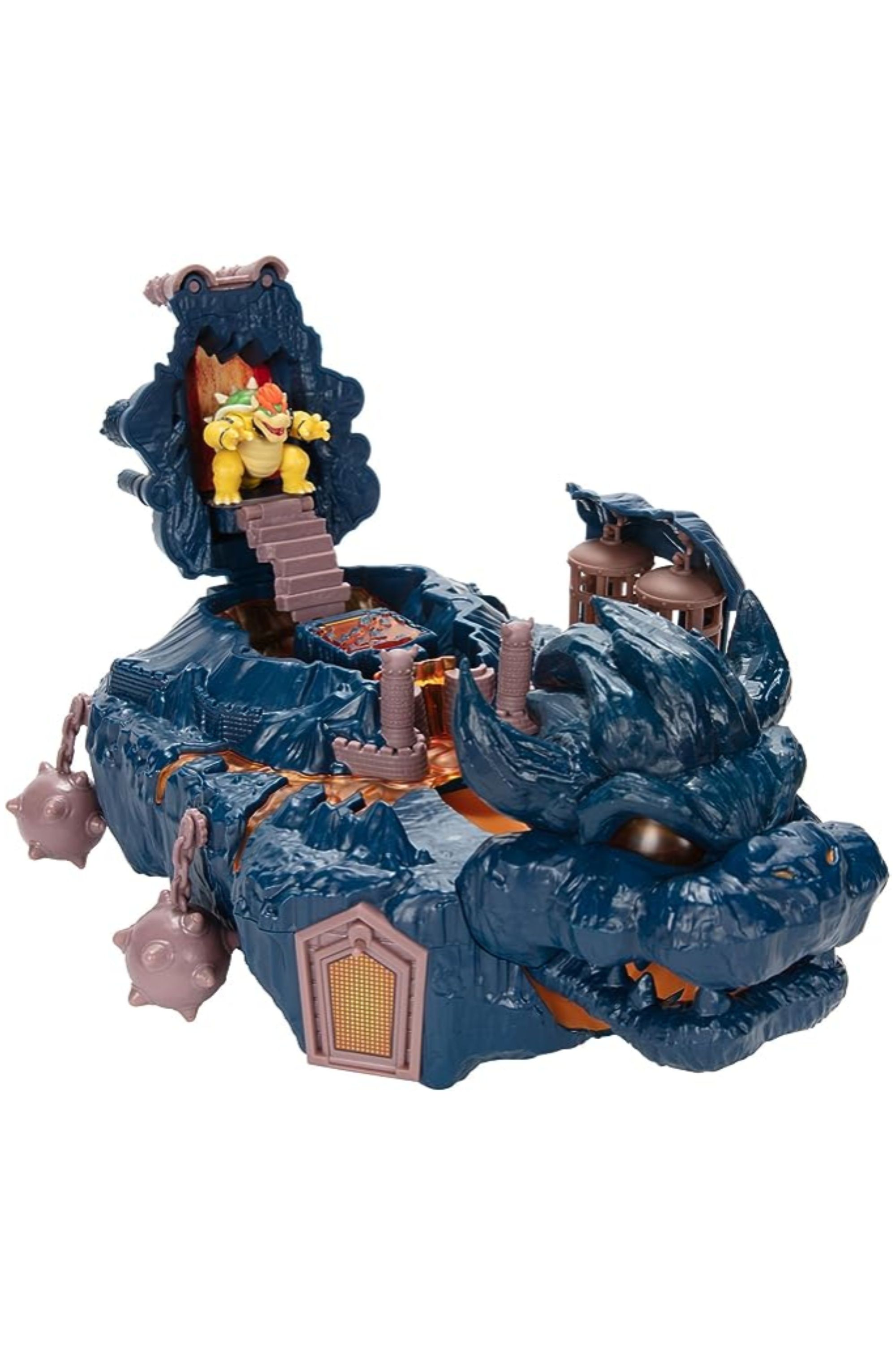 The Super Mario Bros. Movie Bowser Island Castle Playset with 2.5” Bowser Action Figure & Interactive Pieces