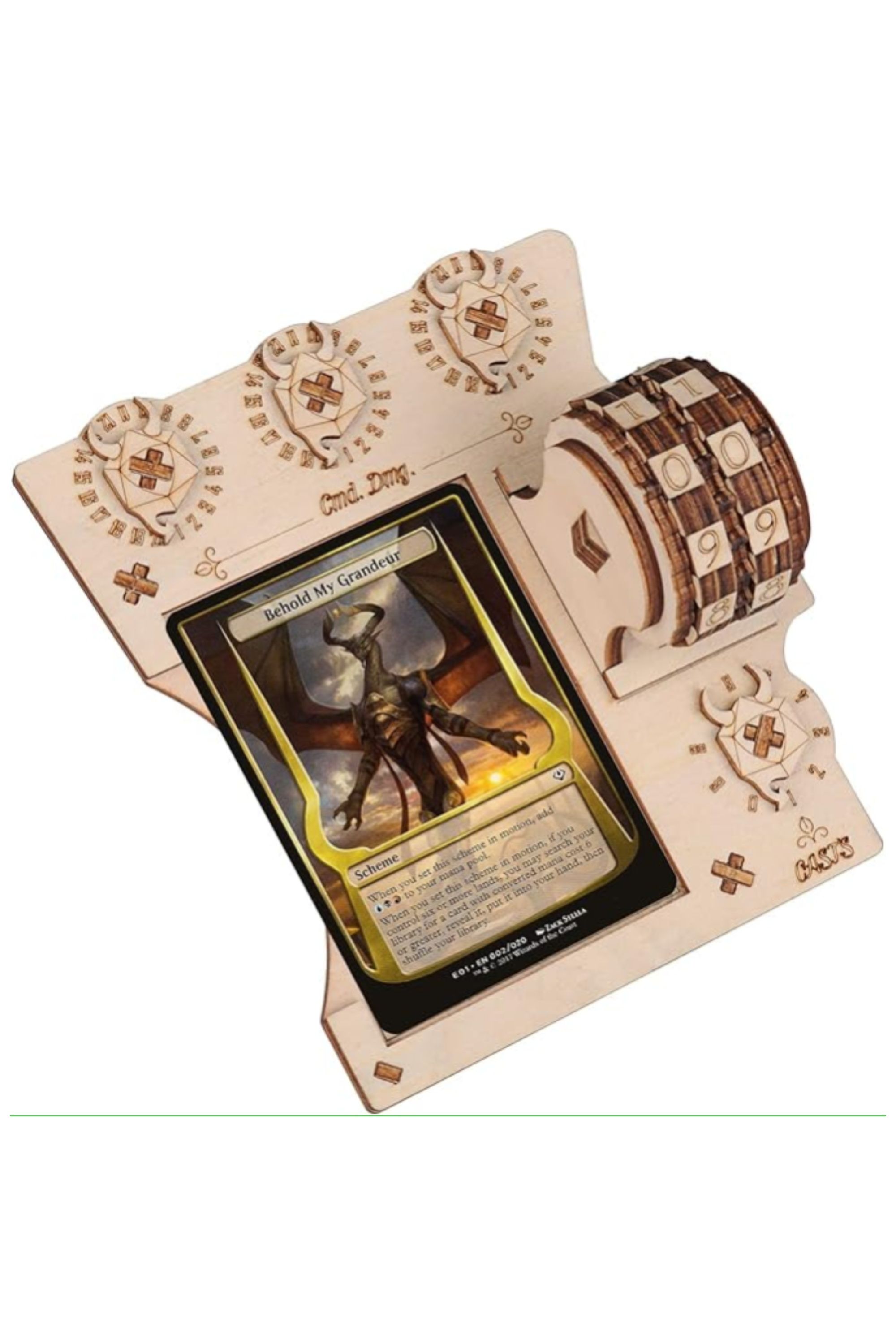 Commander EDH Command Zone Tray with Life Counter