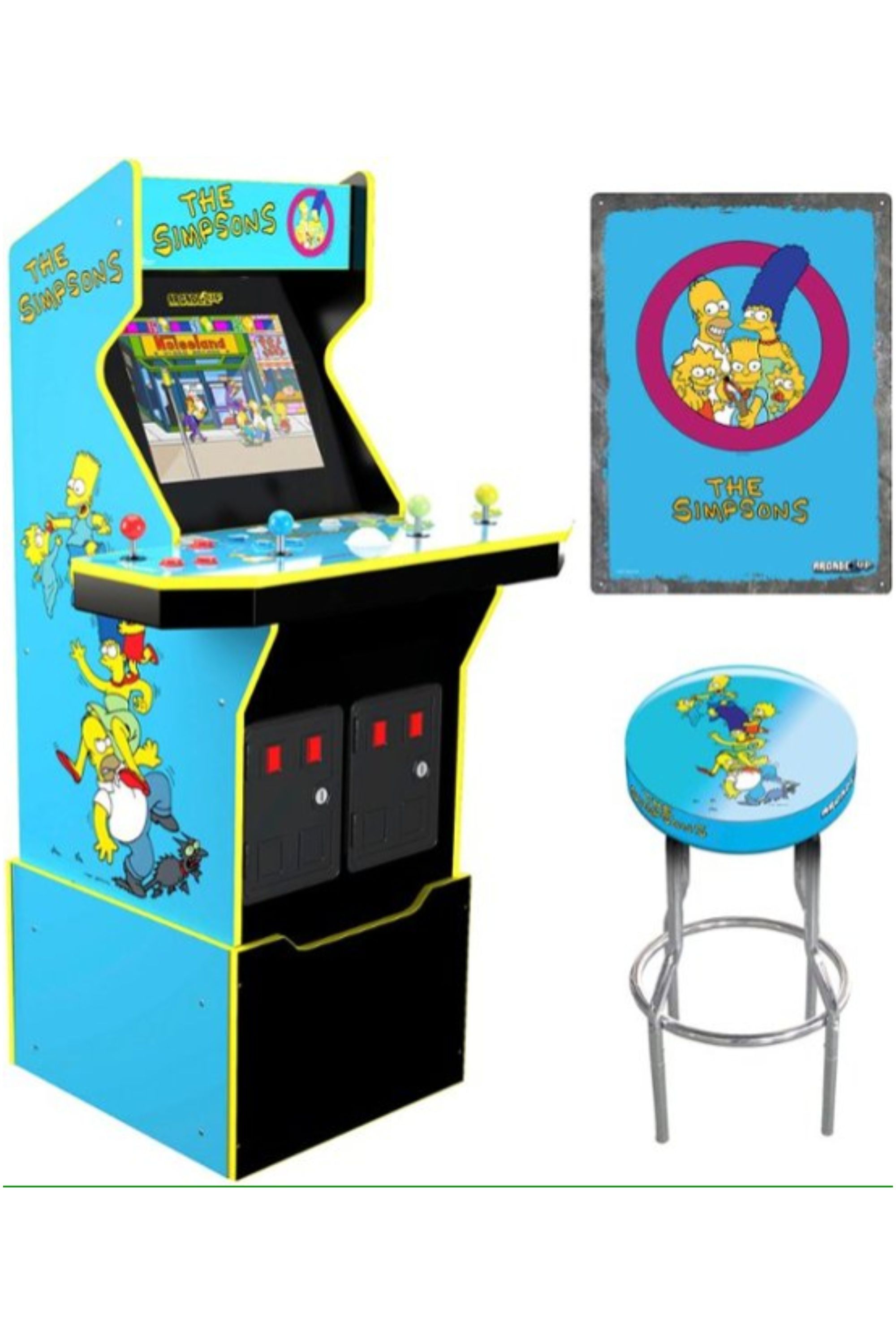 Arcade1Up - The Simpsons 30th Edition Arcade with Stool and Tin