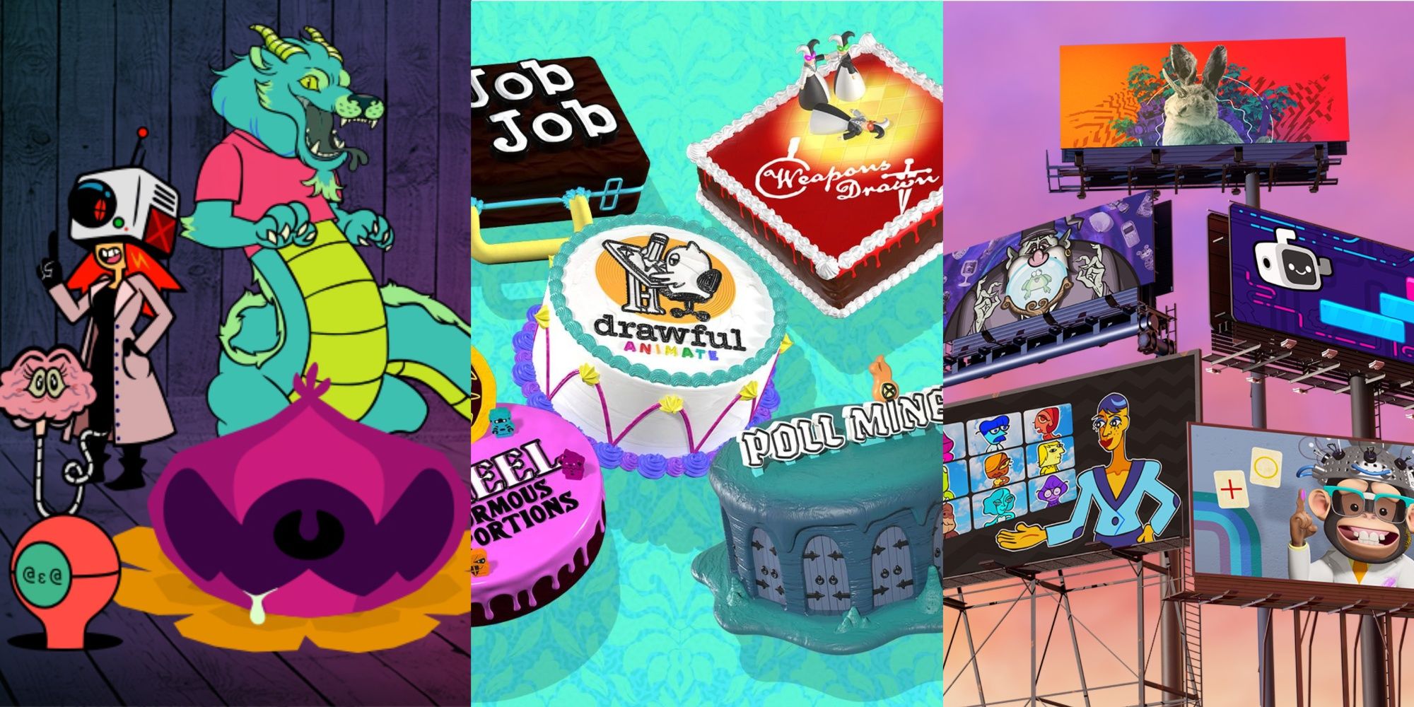 jackbox party pack's 8, 9, and 10 cover art
