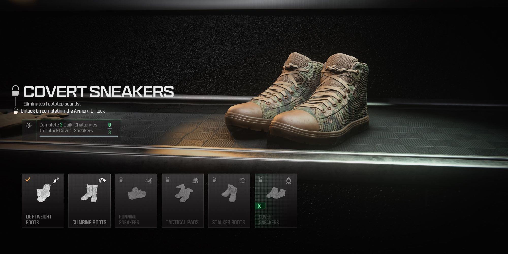Modern Warfare 3 Covert Sneakers Perk