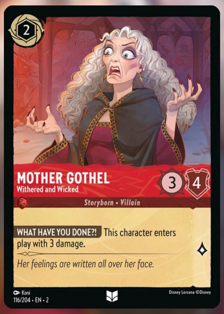 Mother Gothel, Withered and Wicked lorcana