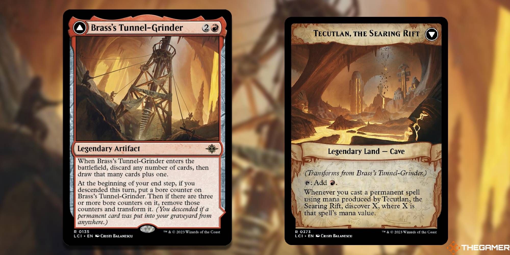 MTG Brass's Tunnel-Grinder card and art background