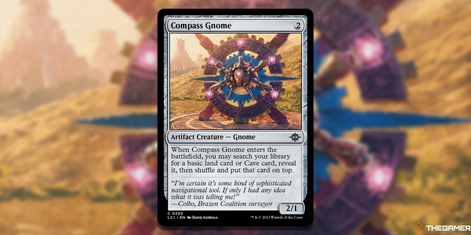 MTG Compass Gnome card and art background