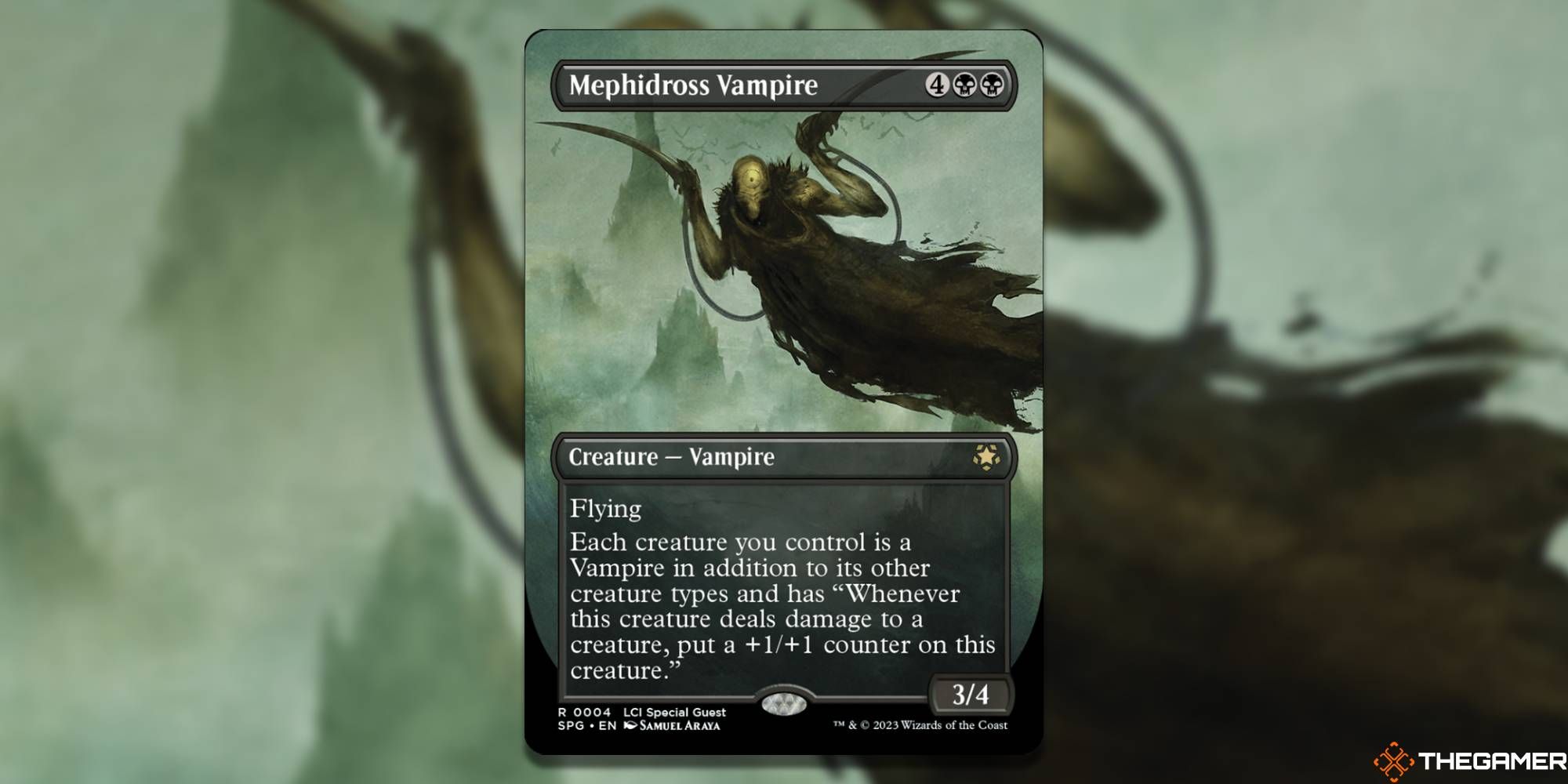 MTG Mephidross Vampire card and art background