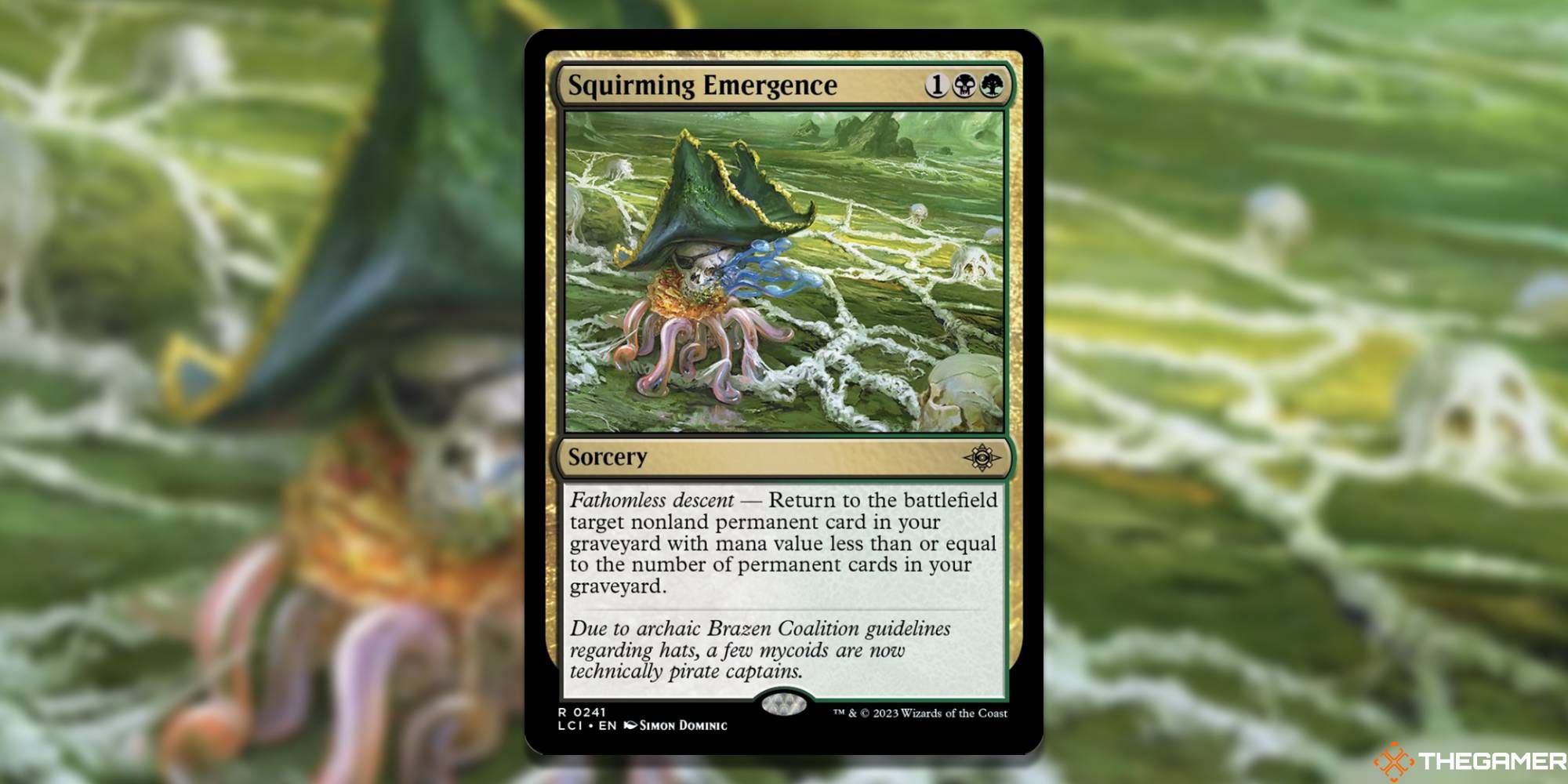 MTG Squirming Emergence card and art background