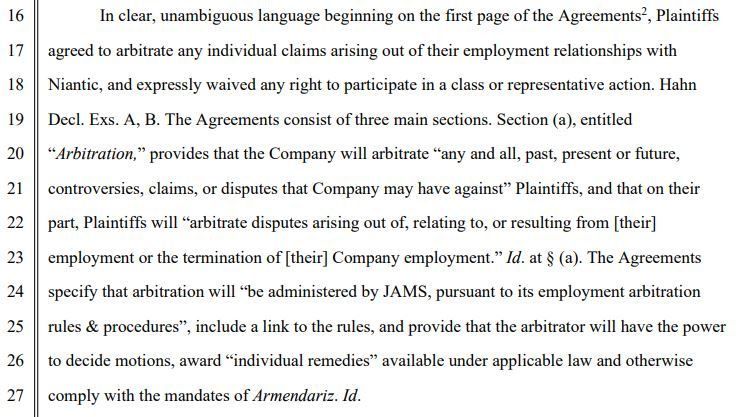 Niantic Lawsuit Arbitration Pt 2