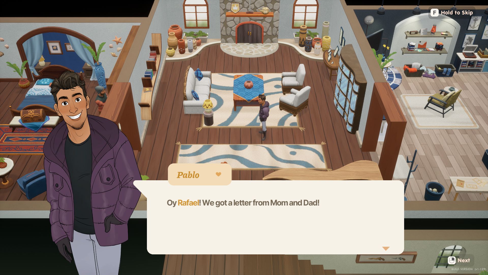Pablo gets a letter from his parents in Coral Island