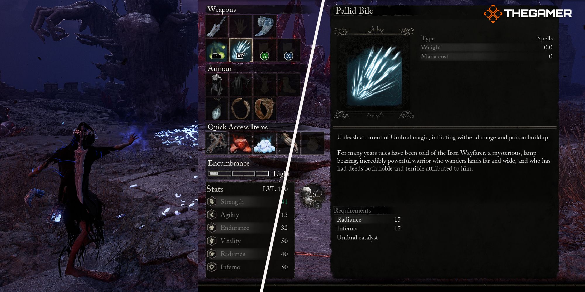 Pallid Bile spell in Lords of the Fallen