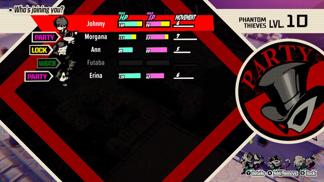 party members locked in persona 5 tactica quest one p5t