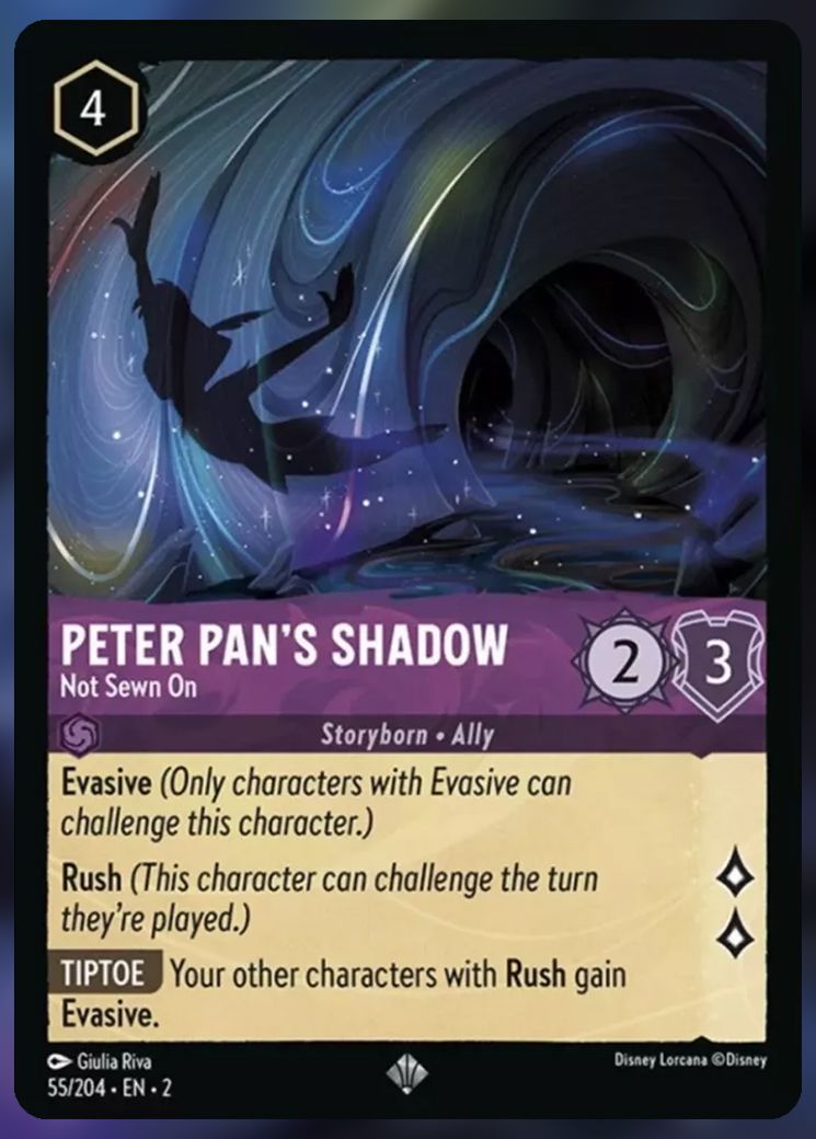 Peter Pan's Shadow, Not Sewn On
