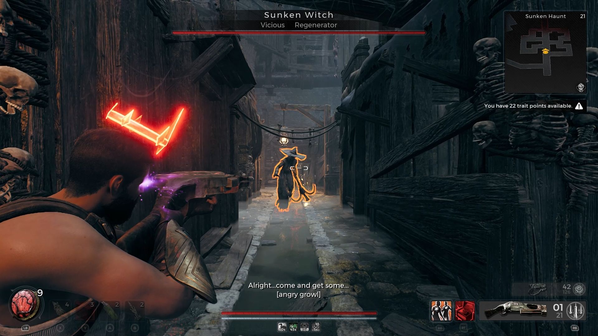 Player is aiming at the Sunken Witch Remnant 2 The Awakened King