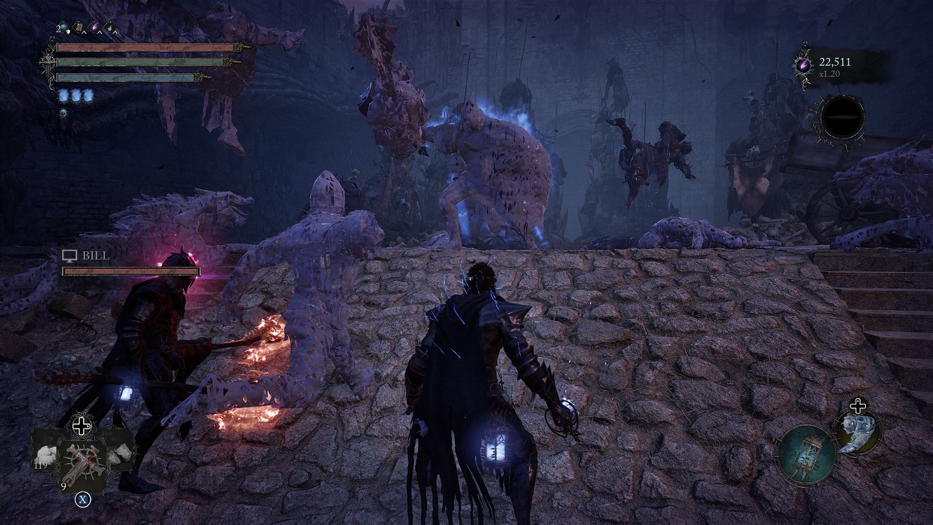 Player is standing near a Stigma of the Iron Wayfarer Lords of the Fallen