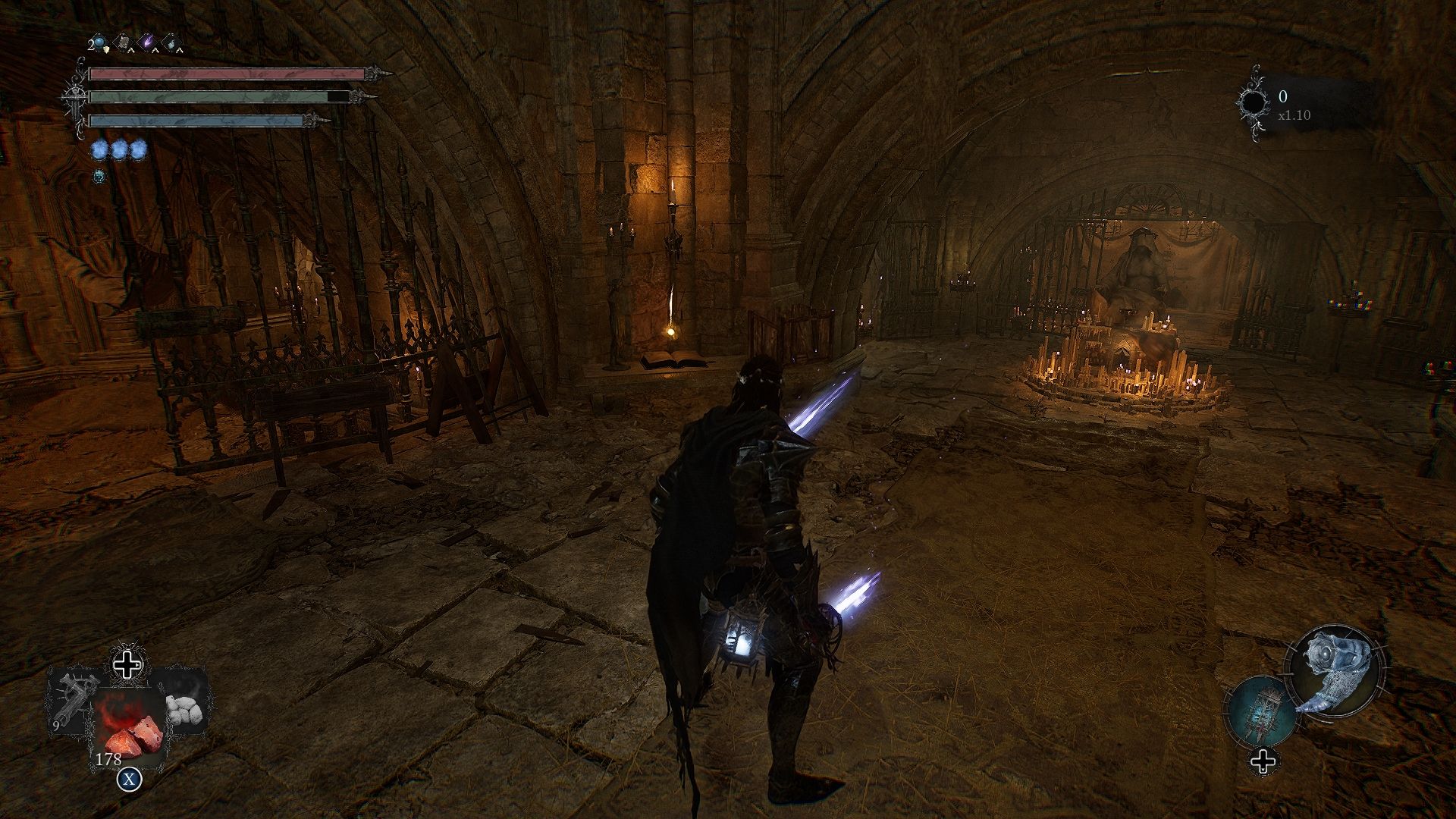 Player looking at a loot that contains Aura Of Tenacity spell Lords of the Fallen