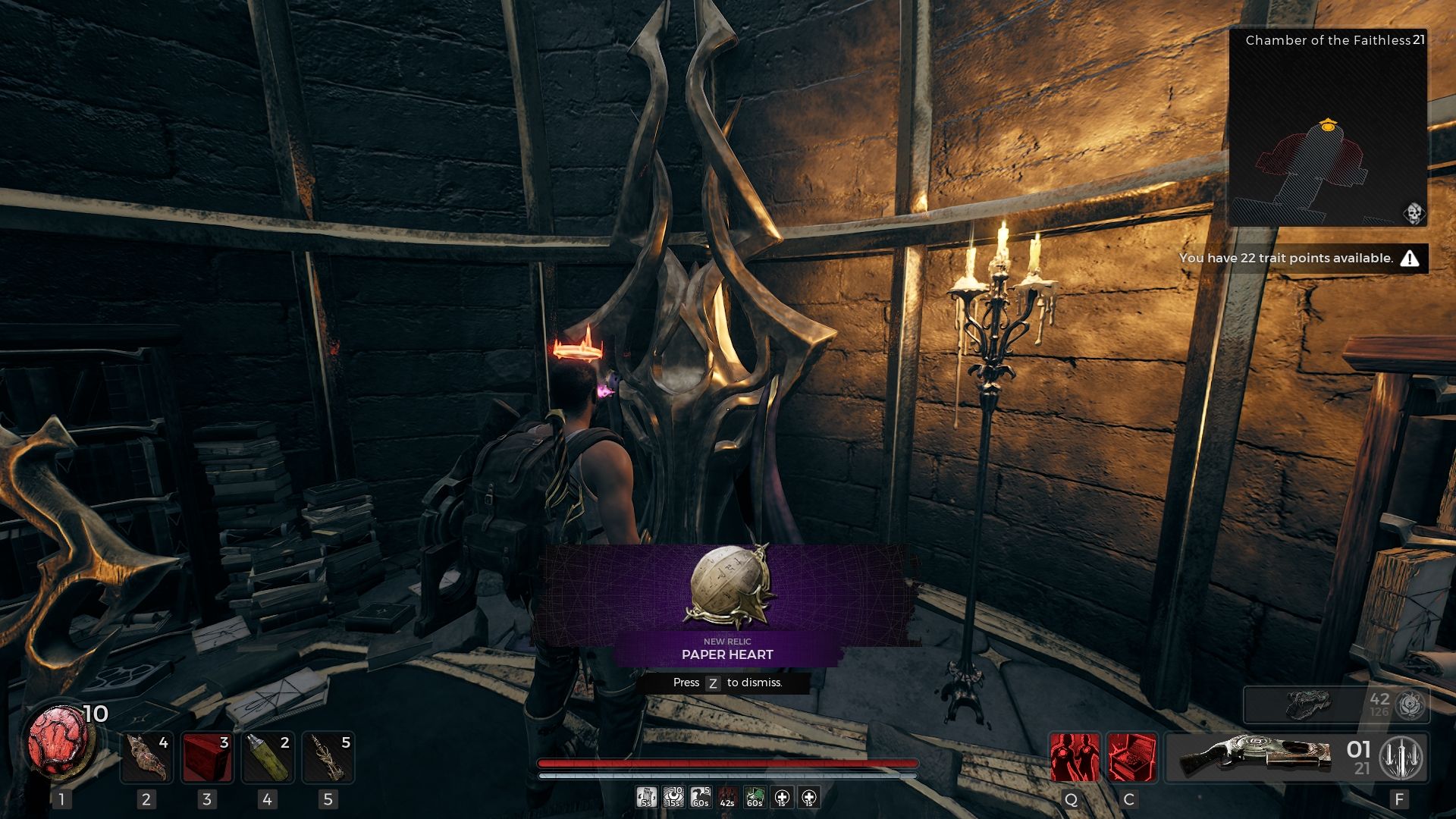 Player obtained the Paper Heart Relic Remnant 2 The Awakened King