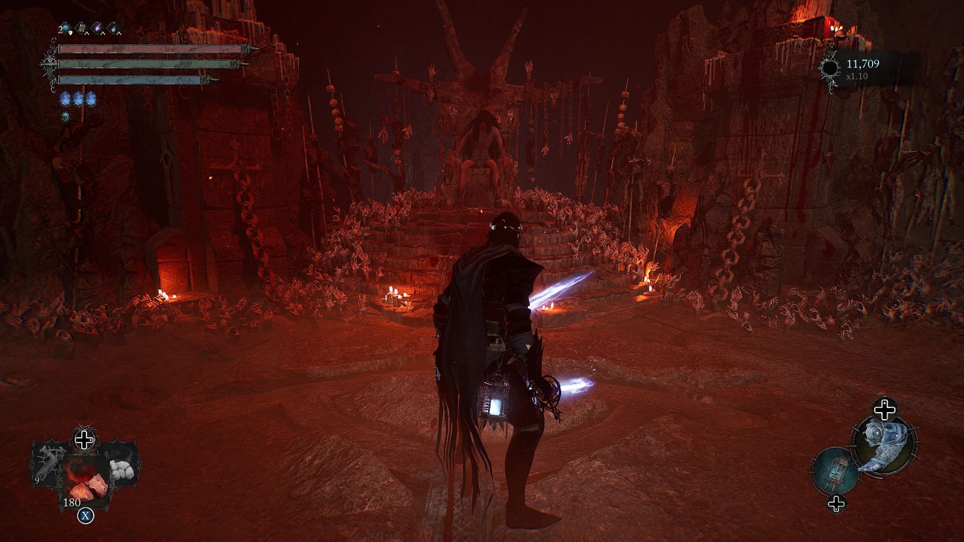 Player standing at the Shrine of Adyr Lords of the Fallen