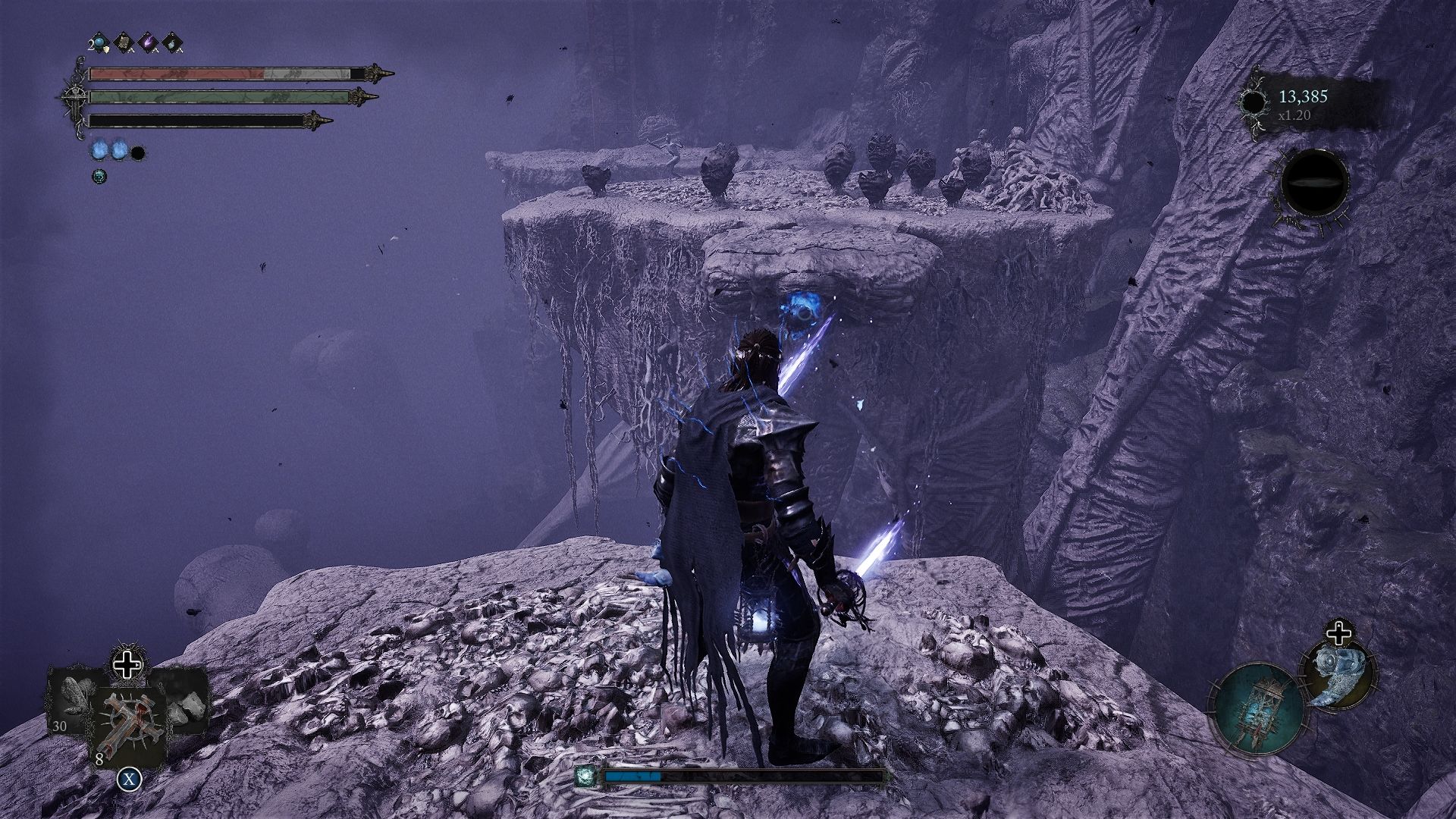 Player standing in front of a Soulflay item Lords of the Fallen