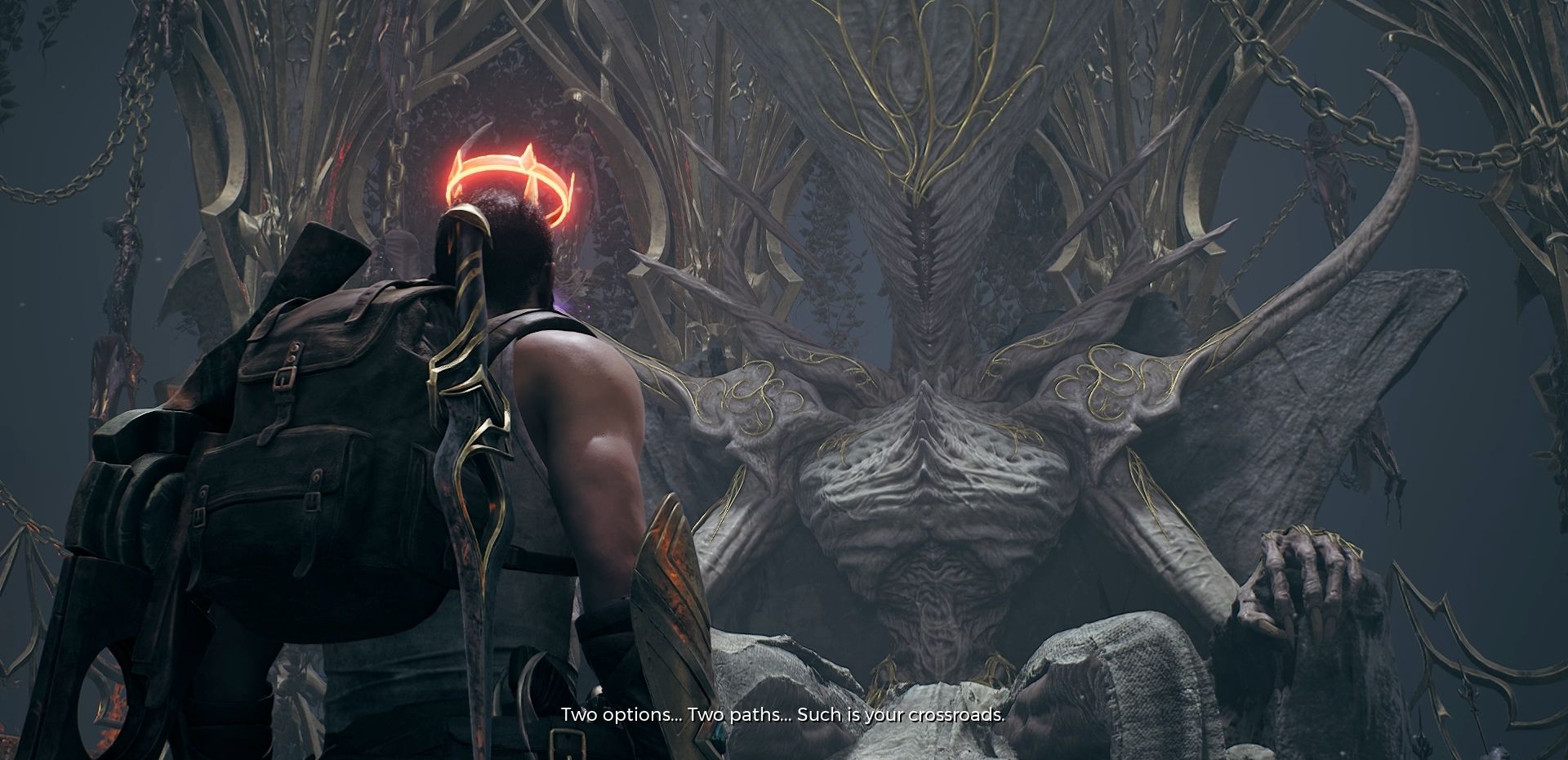 Player standing in front of the One True King Remnant 2 The Awakened King