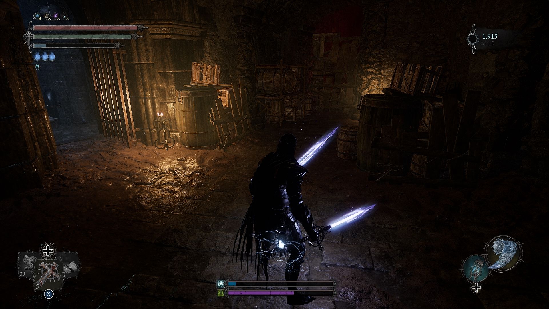 Player standing near the door that requires Drainage Control Key Lords of the Fallen