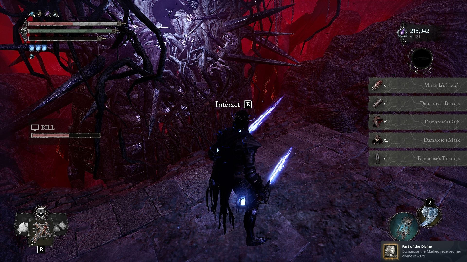Player standing near the effigy of Adyr and acquired the loot there after completing Damarose the Marked quest Lords of the Fallen