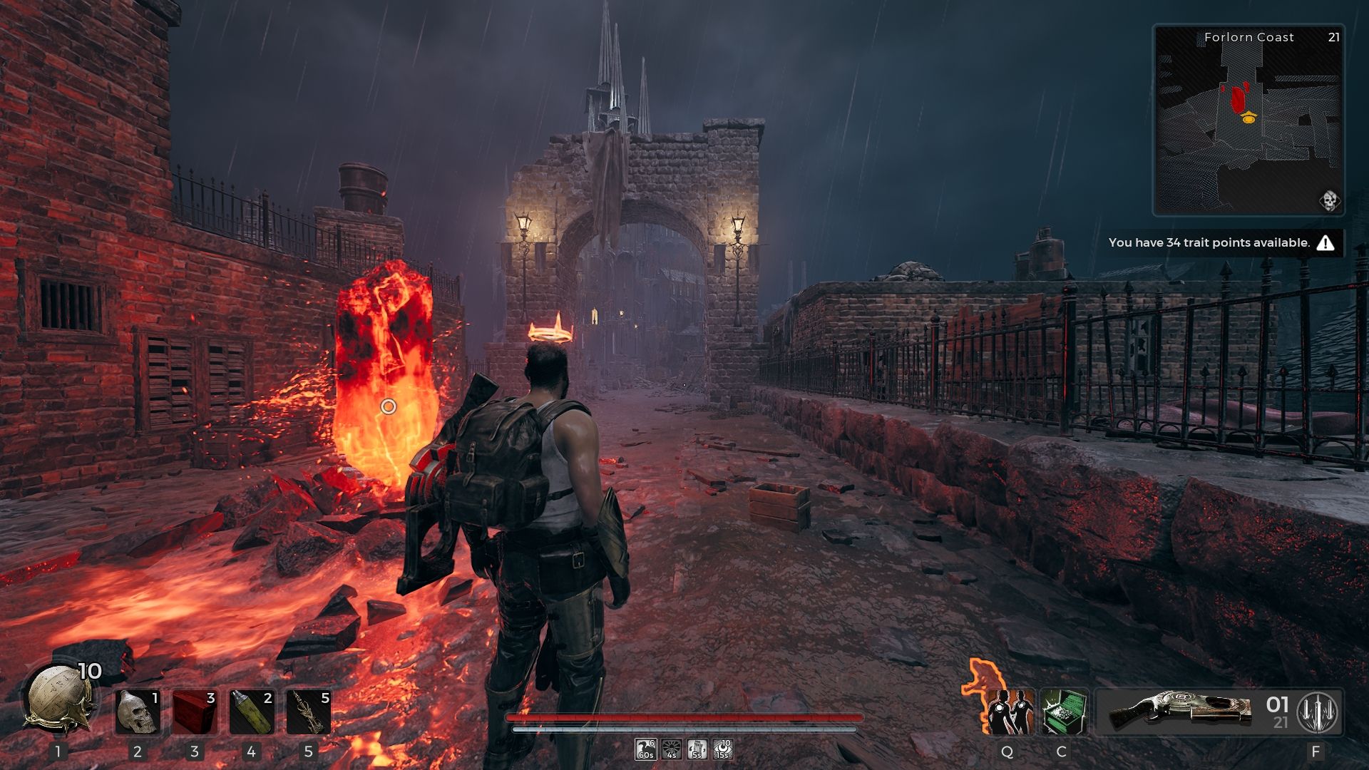 Player standing next to Mournful Promenade World Stone Remnant 2 The Awakened King