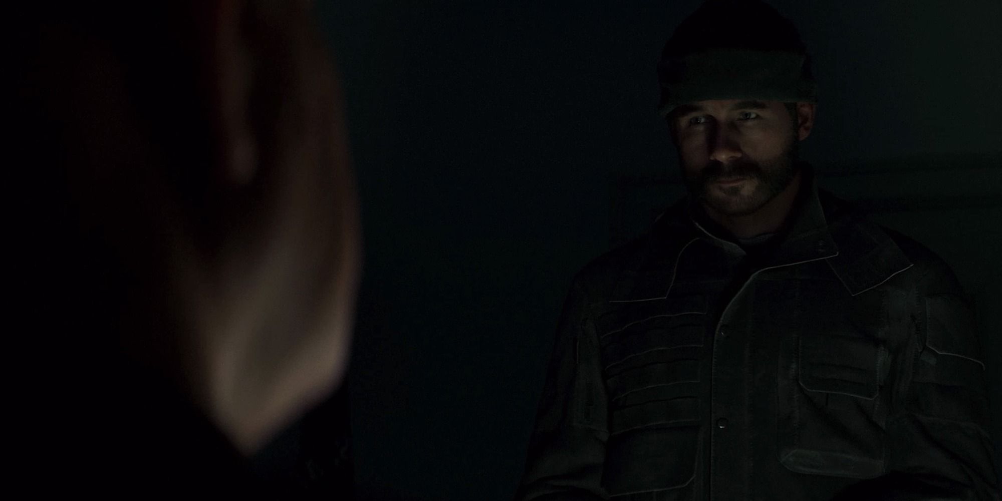 Price standing in front of Shepherd Modern Warfare 3