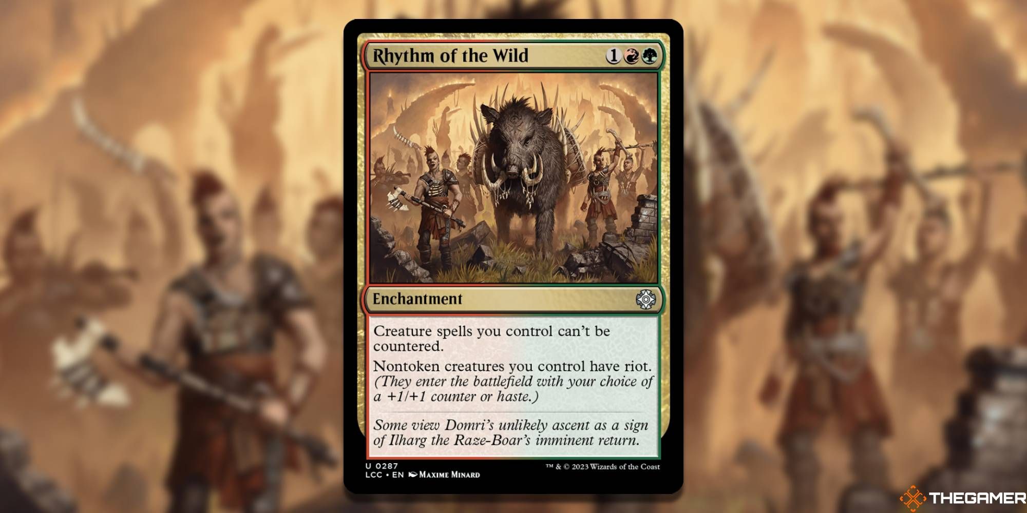 Image of the Rhythm of the Wild  card in Magic: The Gathering, with art by Maxime Minard