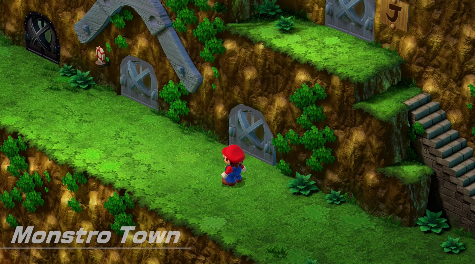 The doorway to the Three Musty Fears quest in Super Mario RPG.