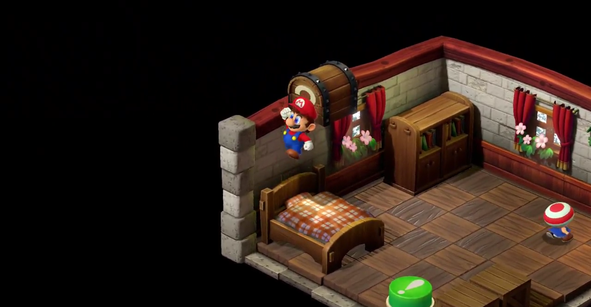 Rose Town's second hidden Treasure Chest in Super Mario RPG.