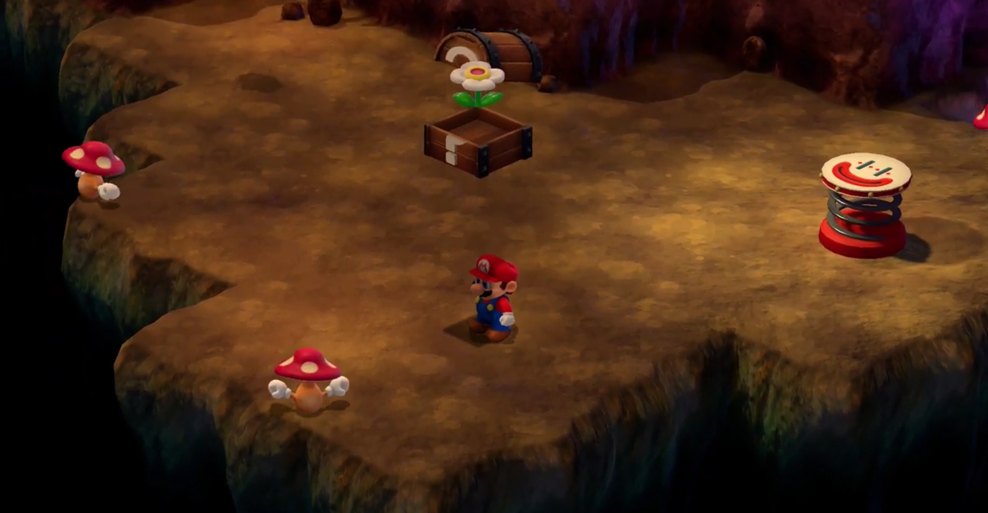 The third Hidden Treasure Chest in Super Mario RPG's Forest Maze.