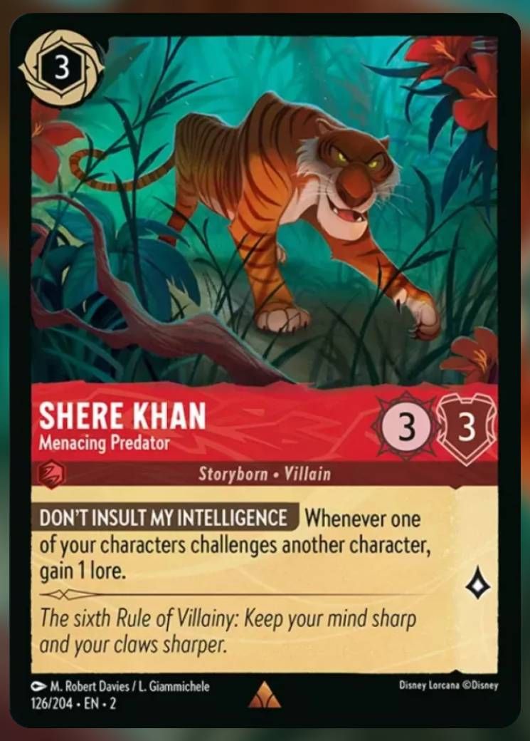 Shere Khan, Menacing Predator lorcana