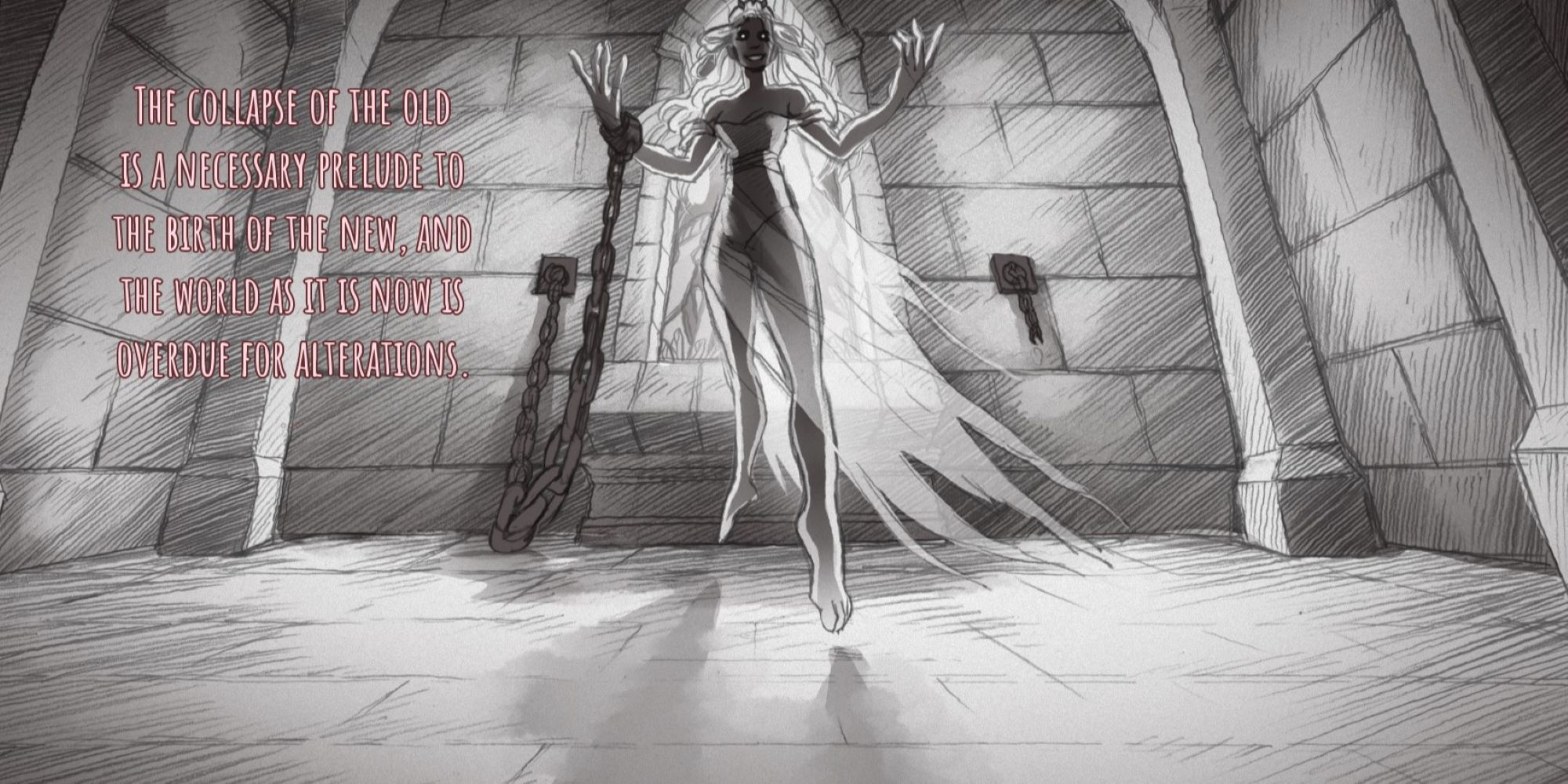 Slay the Princess, the Princess as the holy one ready to rule you
