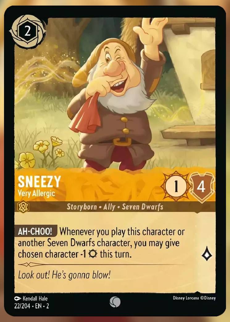 Sneezy, Very Allergic lorcana
