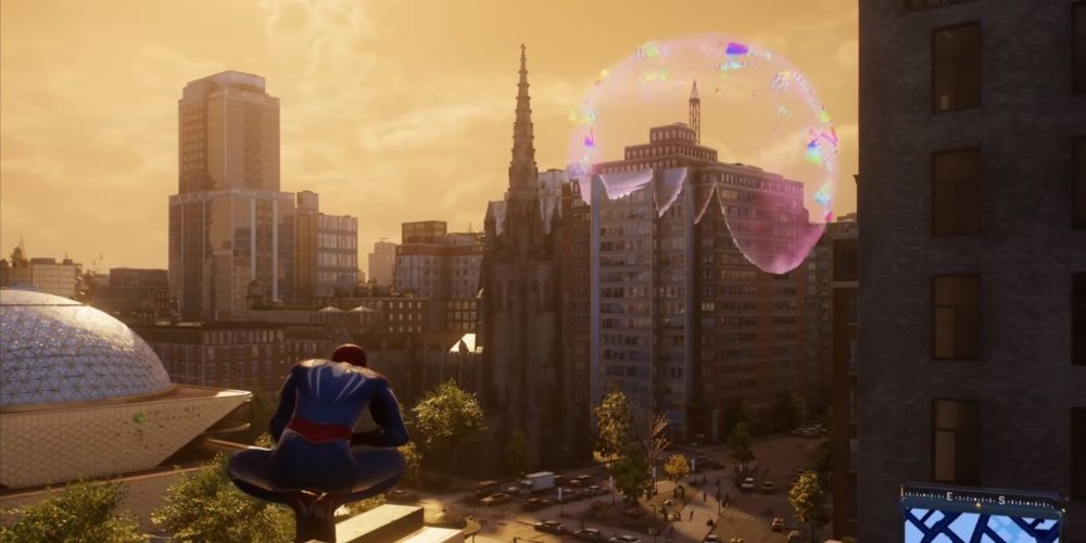 Spider-Man 2, Screenshot Of Spider-Man Receiving A Spider Bot's Signal