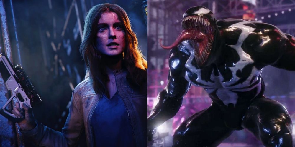 Spider-Man 2, Split Images Of Mary Jane Armed And Venom