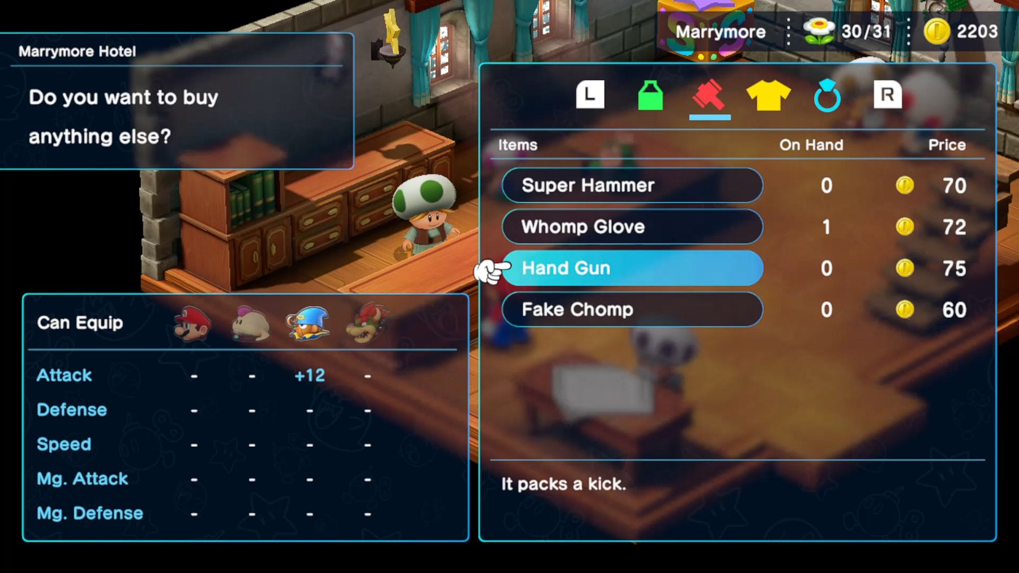Super Mario RPG Geno Putting His Hans On A Hand Gun