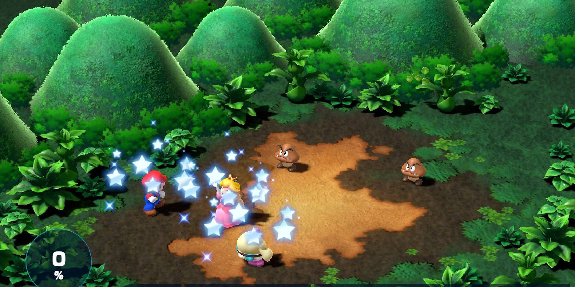 super mario rpg peach using group hug on mallow and mario