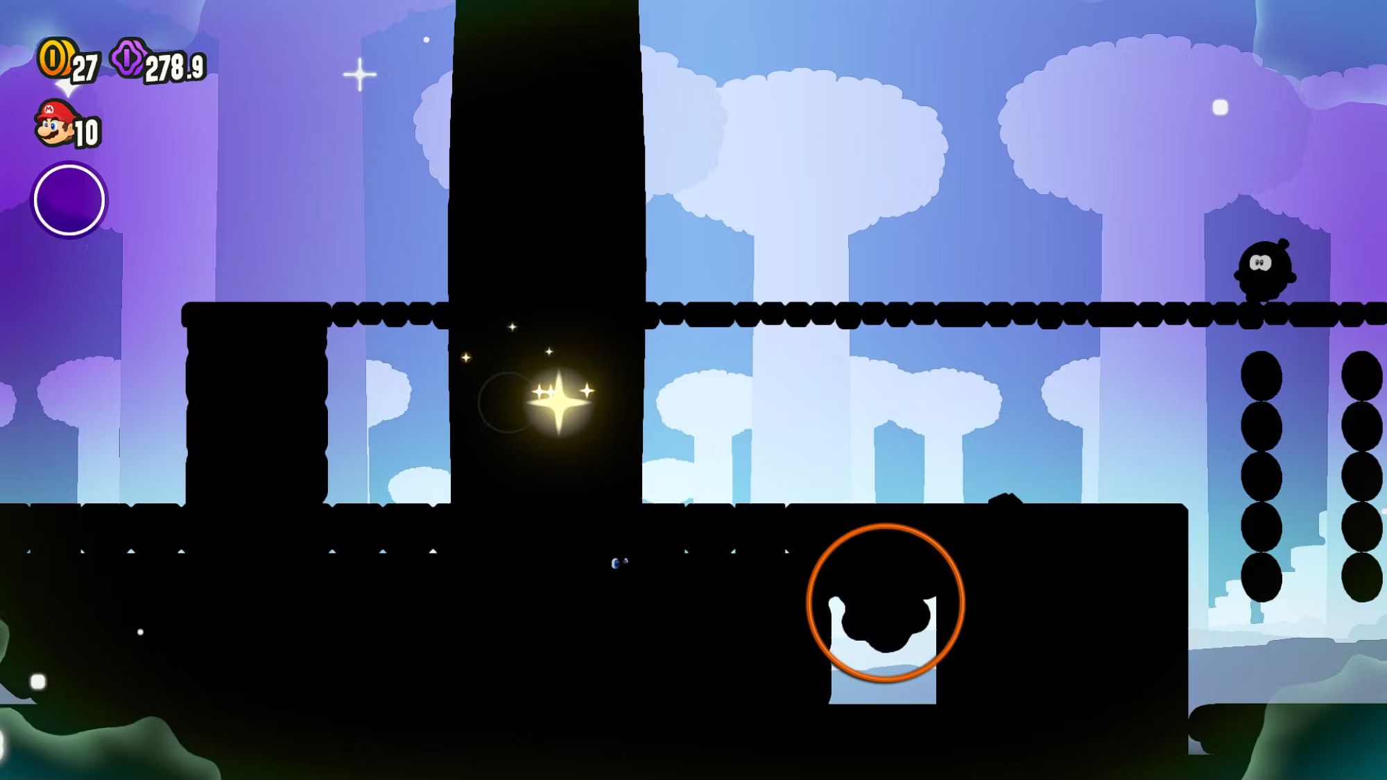 Super Mario Wonder Mario Crouching To Find A Hidden Flower Coin