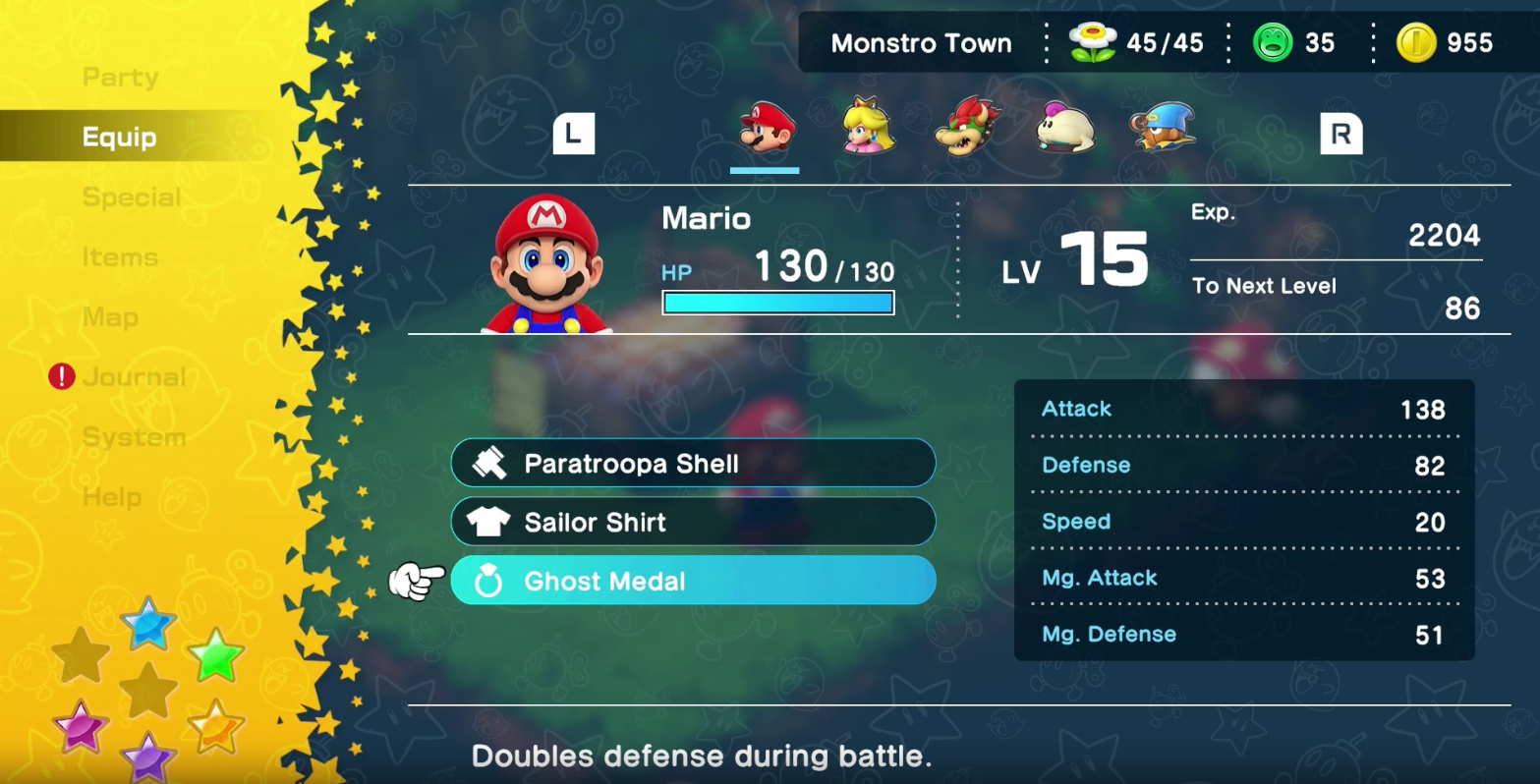 Super Mario RPG's Ghost Medal.
