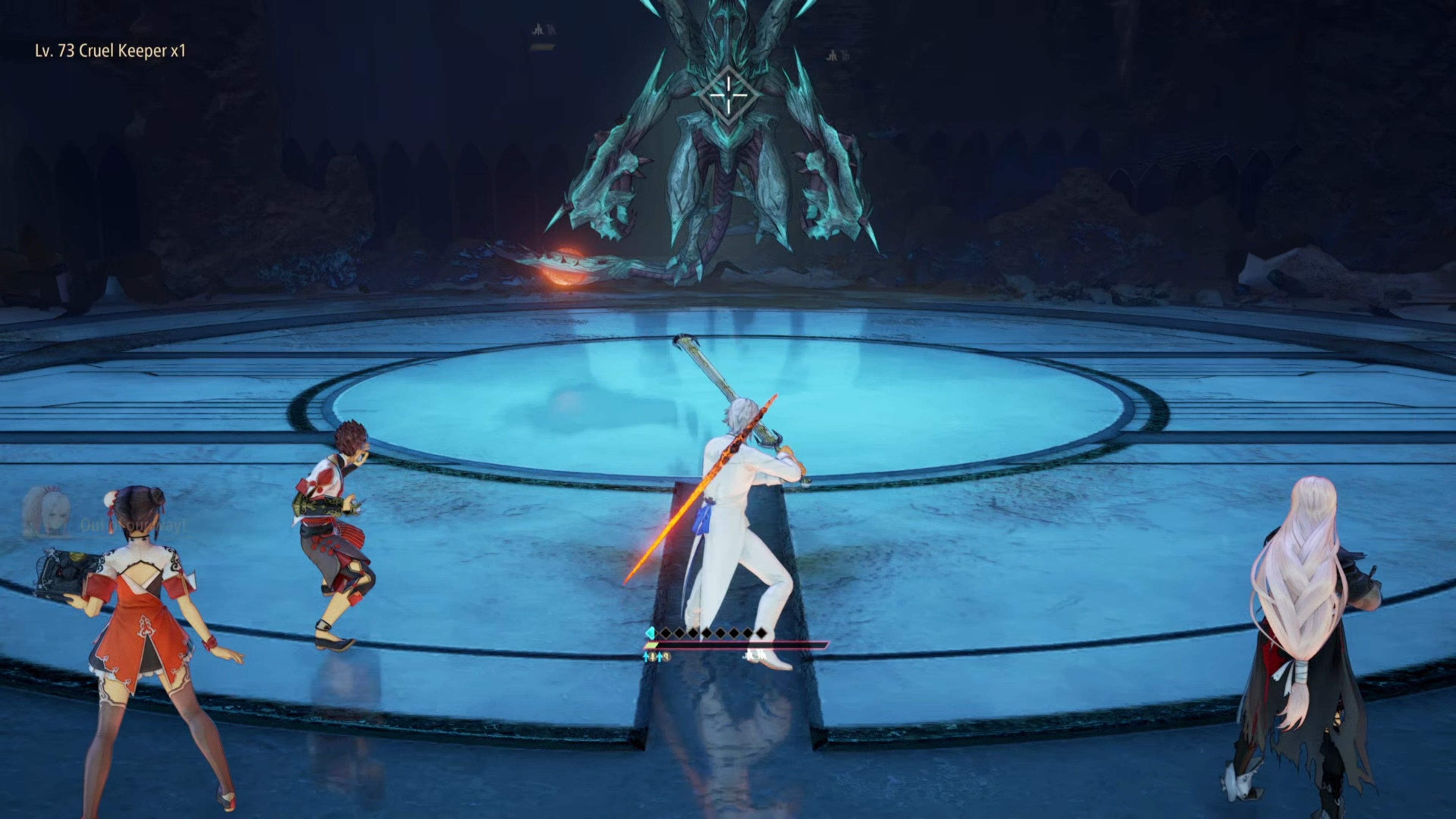 The Cruel Keeper Boss encounter in Tales of Arise: Beyond the Dawn