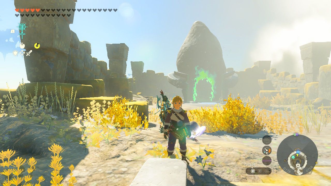Tears Of The Kingdom Simosiwak Shrine with Link facing you in front of it