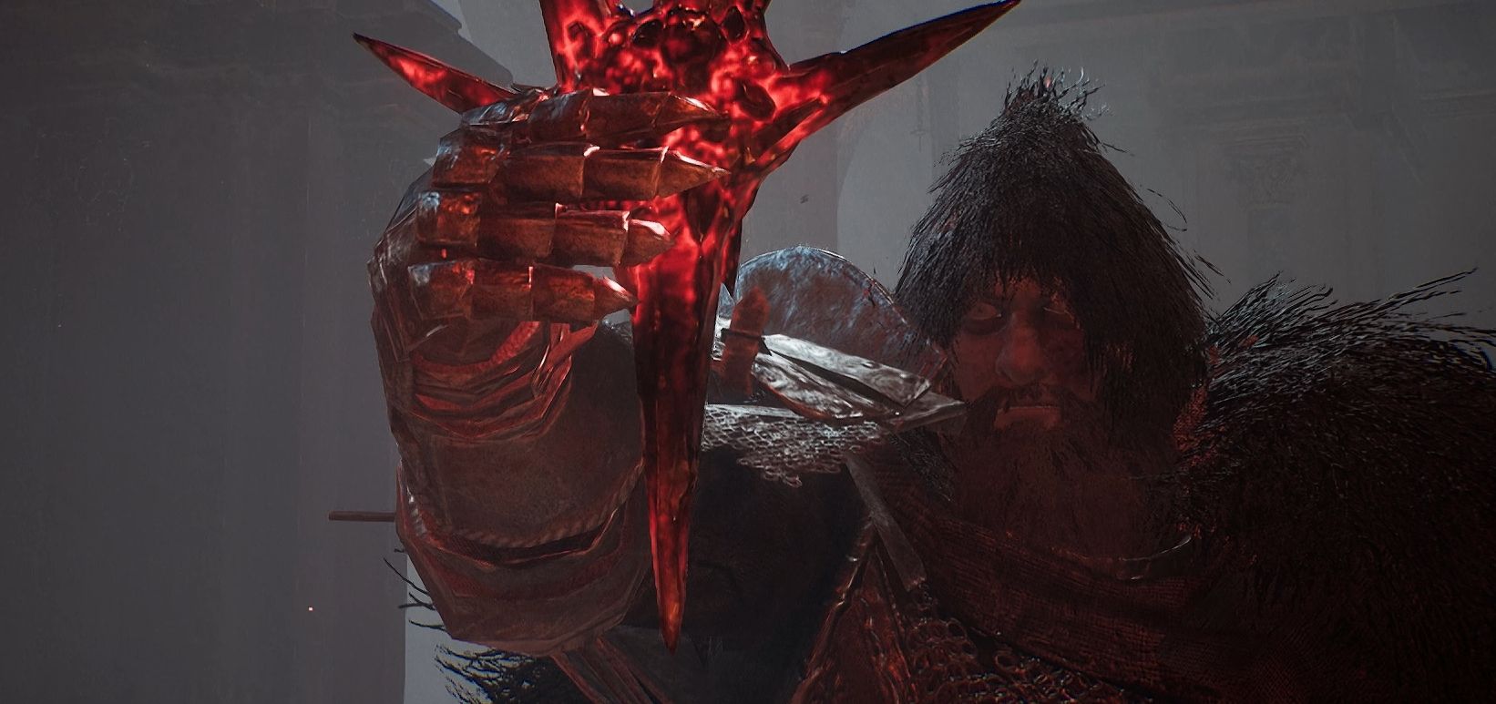 The Iron Wayfarer is holding the Rune of Adyr Lords of the Fallen