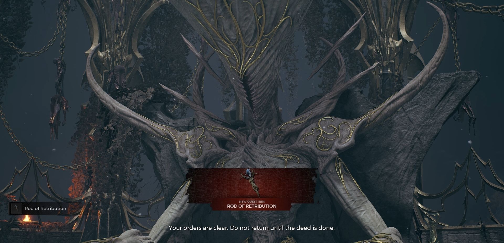 The One True King offered the player Rod of Retribution Remnant 2 The Awakened King